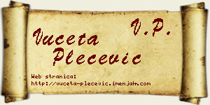 Vuceta Plećević vizit kartica